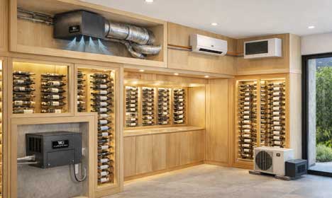 Climate control for wine cellars