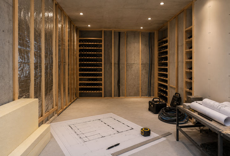 Structural planning for a climate-controlled wine cellar