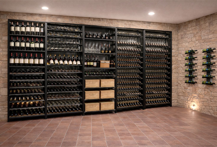 Metal wine racks - the safe solution for high humidity