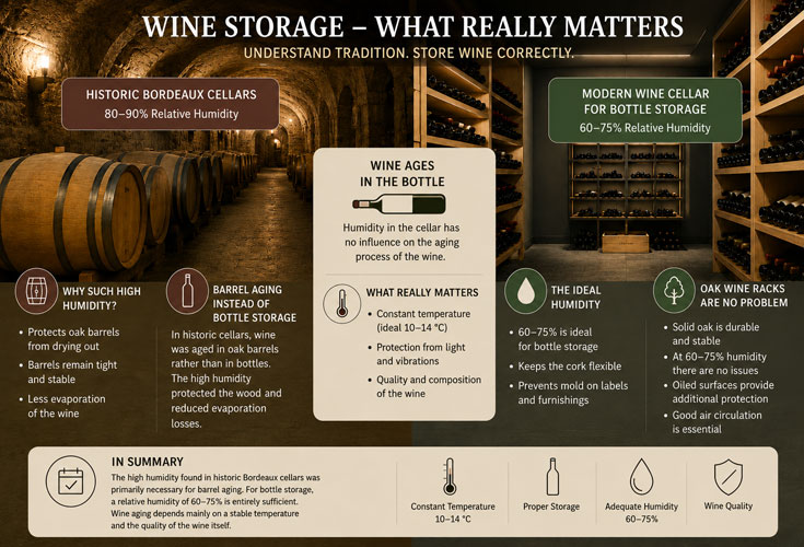Why humidity is so high in historic Bordeaux wine cellars