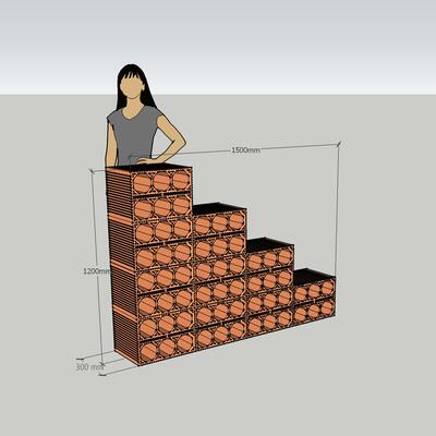 Product image for 'Clay wine rack NIMES'