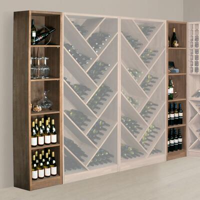 Product image for 'Wine rack PRESTIGE 10, brown stained oak'