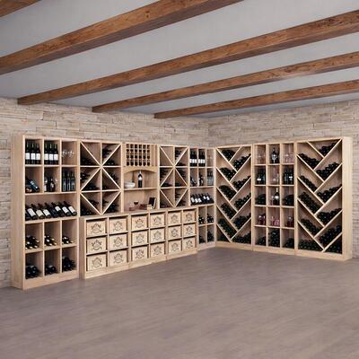 Product image for 'Wine rack series PRESTIGE made of solid oak, natural'