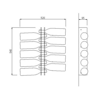 Product image for 'Acrylic wine rack RAVENNA'
