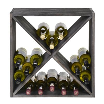 Product image for 'Wine rack 52 cm, module X-Cube brown stained'