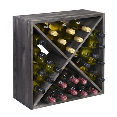 Product image for 'Wine rack 52 cm, module X-Cube brown stained'