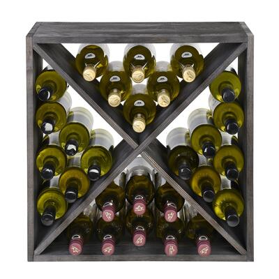 Product image for 'Wine rack 52 cm, module X-Cube brown stained'