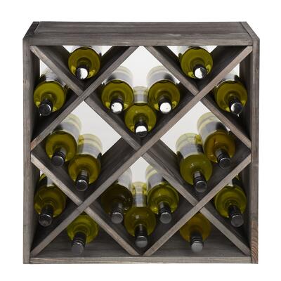 Product image for 'Wine rack 52 cm, diamond shaped inserts, brown'