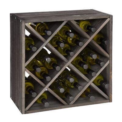 Product image for 'Wine rack 52 cm, diamond shaped inserts, brown'