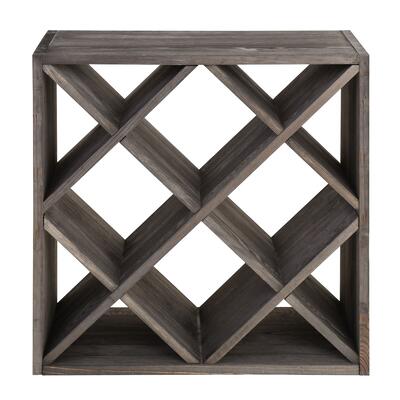 Product image for 'Wine rack 52 cm, diamond shaped inserts, brown'