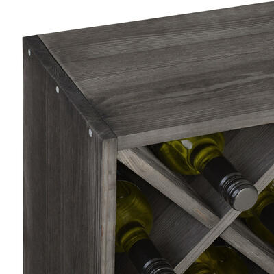 Product image for 'Wine rack 52 cm, diamond shaped inserts, brown'