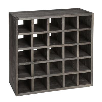 Product image for 'Wine rack 52 cm, module grid, brown stained'