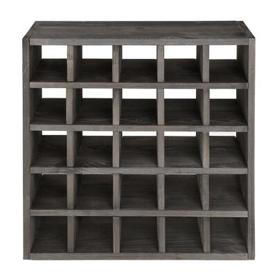 Product image for 'Wine rack 52 cm, module grid, brown stained'