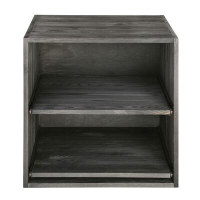 Product image for 'Wine rack 52 cm, module with sliding shelves, brown stained'