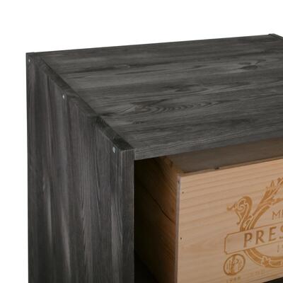 Product image for 'Wine rack 52 cm, module with sliding shelves, brown stained'