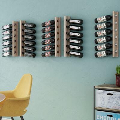Product image for 'Wall wine rack PORTO natural wood'