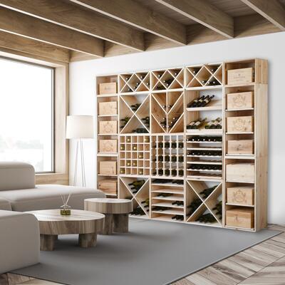 Product image for 'Wooden wine rack QUADRI'