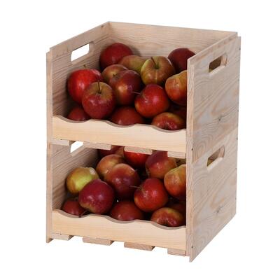 Product image for 'Wine/groceries crate VIVERI, natural pinewood'