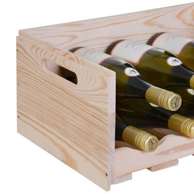 Product image for 'Wine/groceries crate VIVERI, natural pinewood'