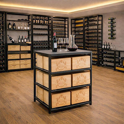 Product image for 'Wine rack system BLACK PURE, made of black metal'
