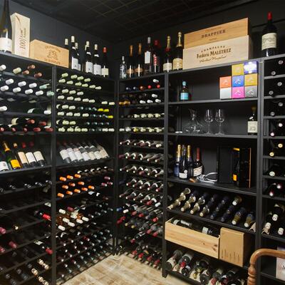 Product image for 'Wine rack system BLACK PURE, made of black metal'