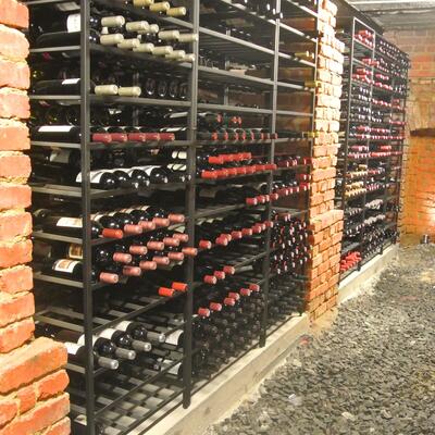 Product image for 'Wine rack system BLACK PURE, made of black metal'