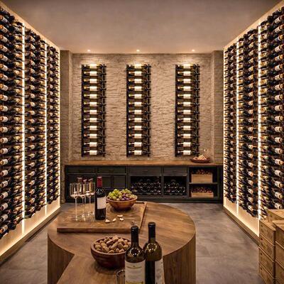 Product image for 'Wall wine rack DUO made of powder coated metal'