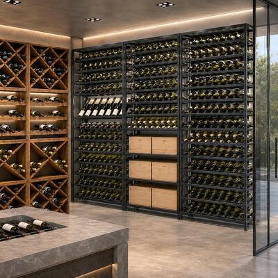 Product image for 'Wooden wine rack system, CUBE 50, tobacco'