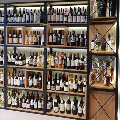 Product image for 'STYLE wine rack in wood and metal material mix'