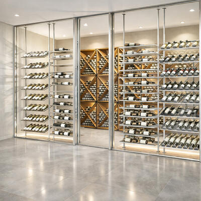 Product image for 'Metal wine rack BLACK PURE SELECT for ceiling mounting, height adjustable'