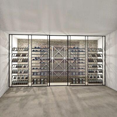 Product image for 'Wine rack BLACK PURE SELECT for ceiling mounting, model 1, height adjustable'