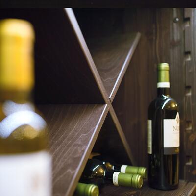 Product image for 'Wine rack system Piedmont, oak veneer, dark brown'
