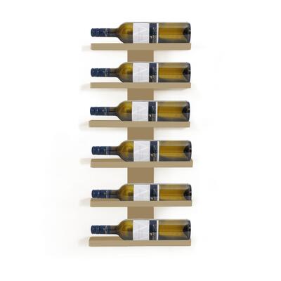 Product image for 'Wall wine rack for 6 bottles 0,75l, gold'