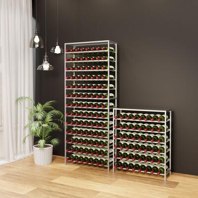 Product image for 'Metal Wine Rack BLACK PURE, Model 11, low, silver'