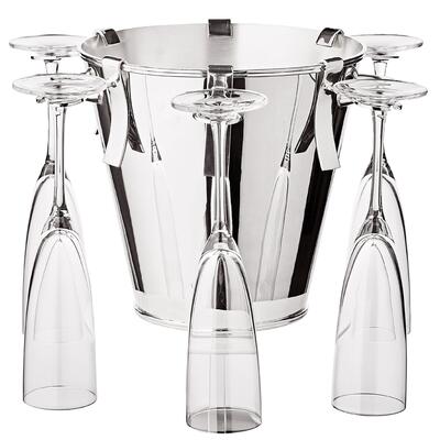 Product image for 'CALO champagne/bottle cooler with holders for 6 glasses'