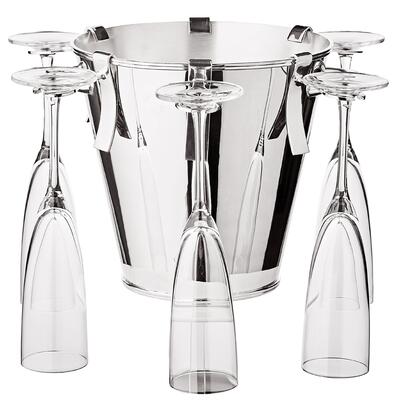 Product image for 'CALO champagne/bottle cooler with holders for 6 glasses'