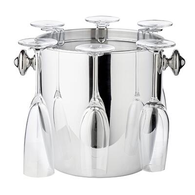 Product image for 'GENEVA bottle cooler with stand and holders for 6 glasses'