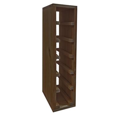 Product image for 'Wine rack 60 cm, narrow module for 6 bottles, stained brown'