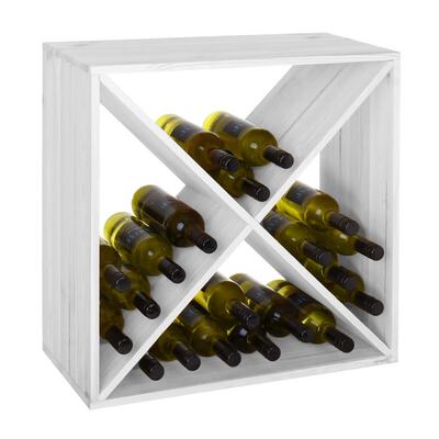 Product image for 'Weinregal 52 cm, X-Cube, wei� gebeizt'