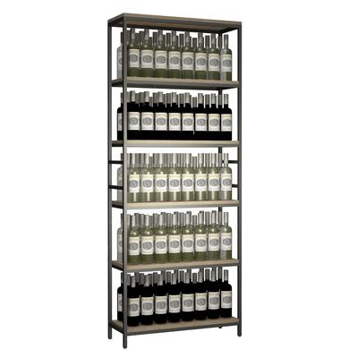 Product image for 'Metal-wood storage shelf Black Pure WOOD model 1'