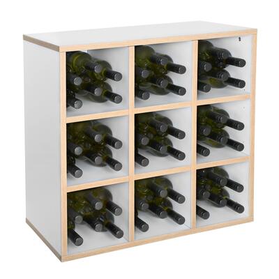 Product image for 'Module with 9 compartments alpine white/natural oak edge'