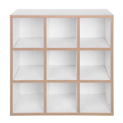 Product image for 'Module with 9 compartments alpine white/natural oak edge'