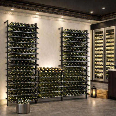 Product image for 'BLACK PURE metal wine rack for wall mounting'