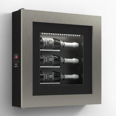 Product image for 'Climatised wall wine rack for 3 bottles, model 4'