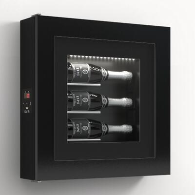 Product image for 'Climatised wall wine rack for 3 bottles, model 6'