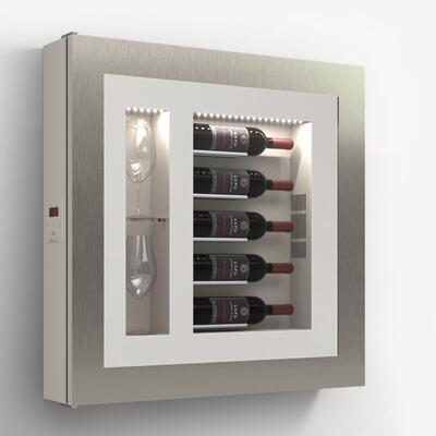 Product image for 'Climatised wall wine rack for 5 bottles, model 1'
