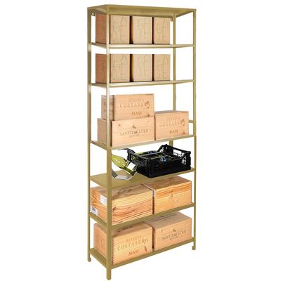 Product image for 'Metal Storage Rack BLACK PURE, Model 10, gold'