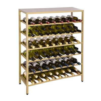 Product image for 'Metal Wine Rack BLACK PURE, Model 11 H 98 cm, gold'