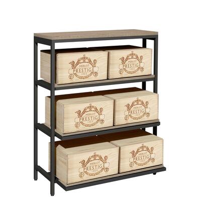 Product image for 'Metal wine rack BLACK PURE, model 5 with pull-outs for wine crates, D 30 cm To the rack configurator Metal wine rack BLACK PURE,'