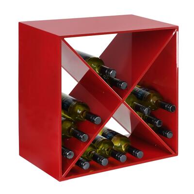 Product image for 'Metal wine rack System CUBE, red'